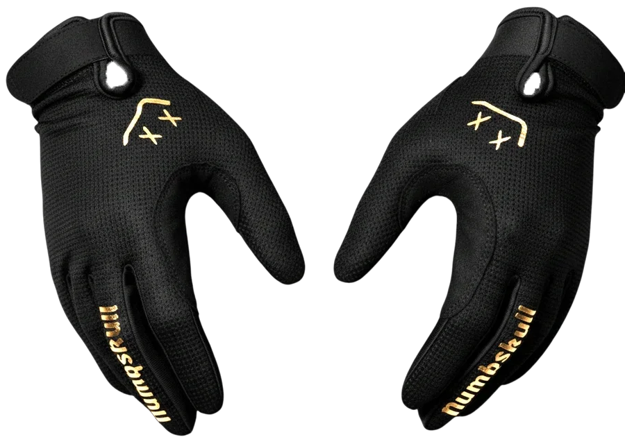 Menace Moto/MTB Gloves 2.0: Black/Gold