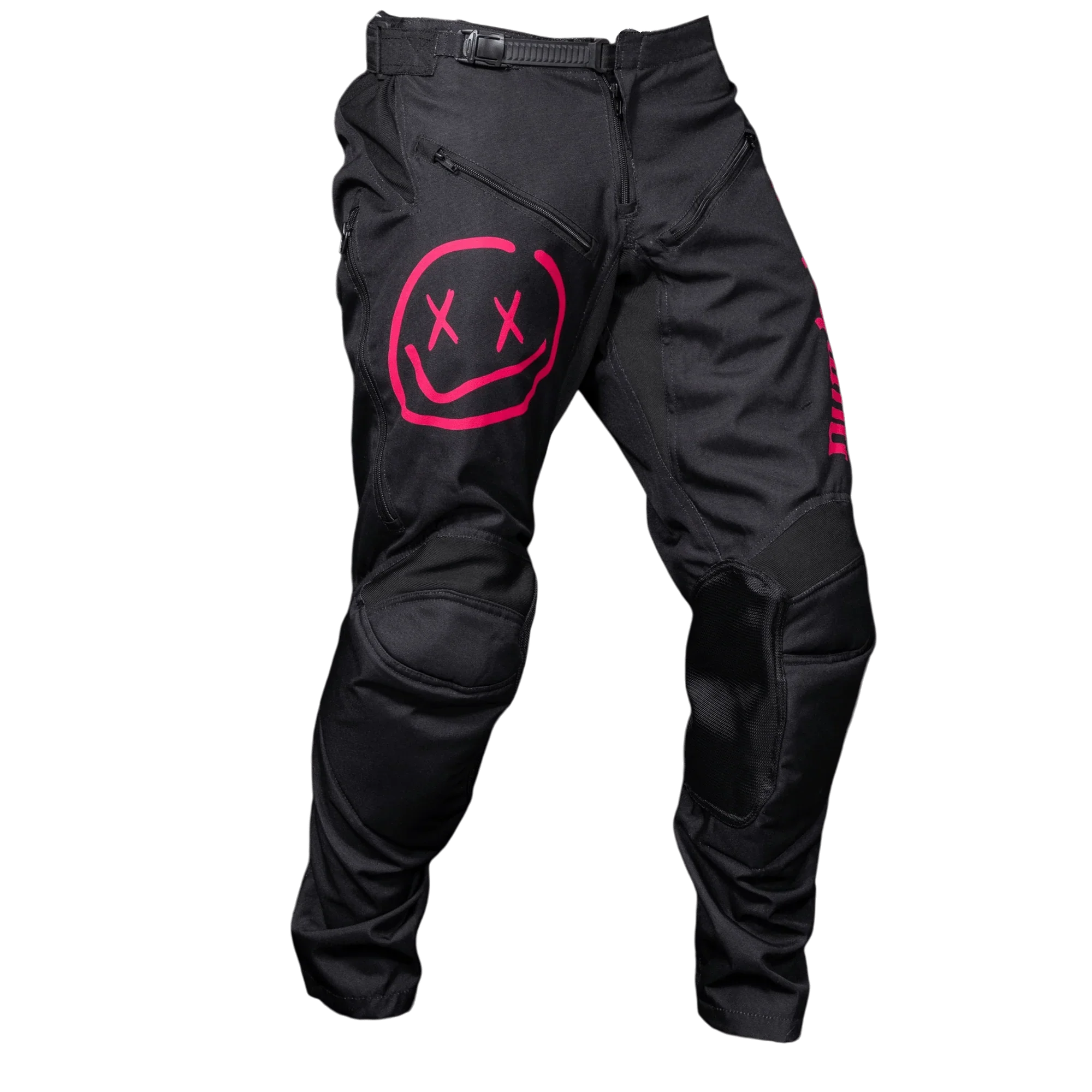 Menace Moto Pant 2.0: Black/Pink