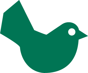 Silhouette of a bird facing to the right