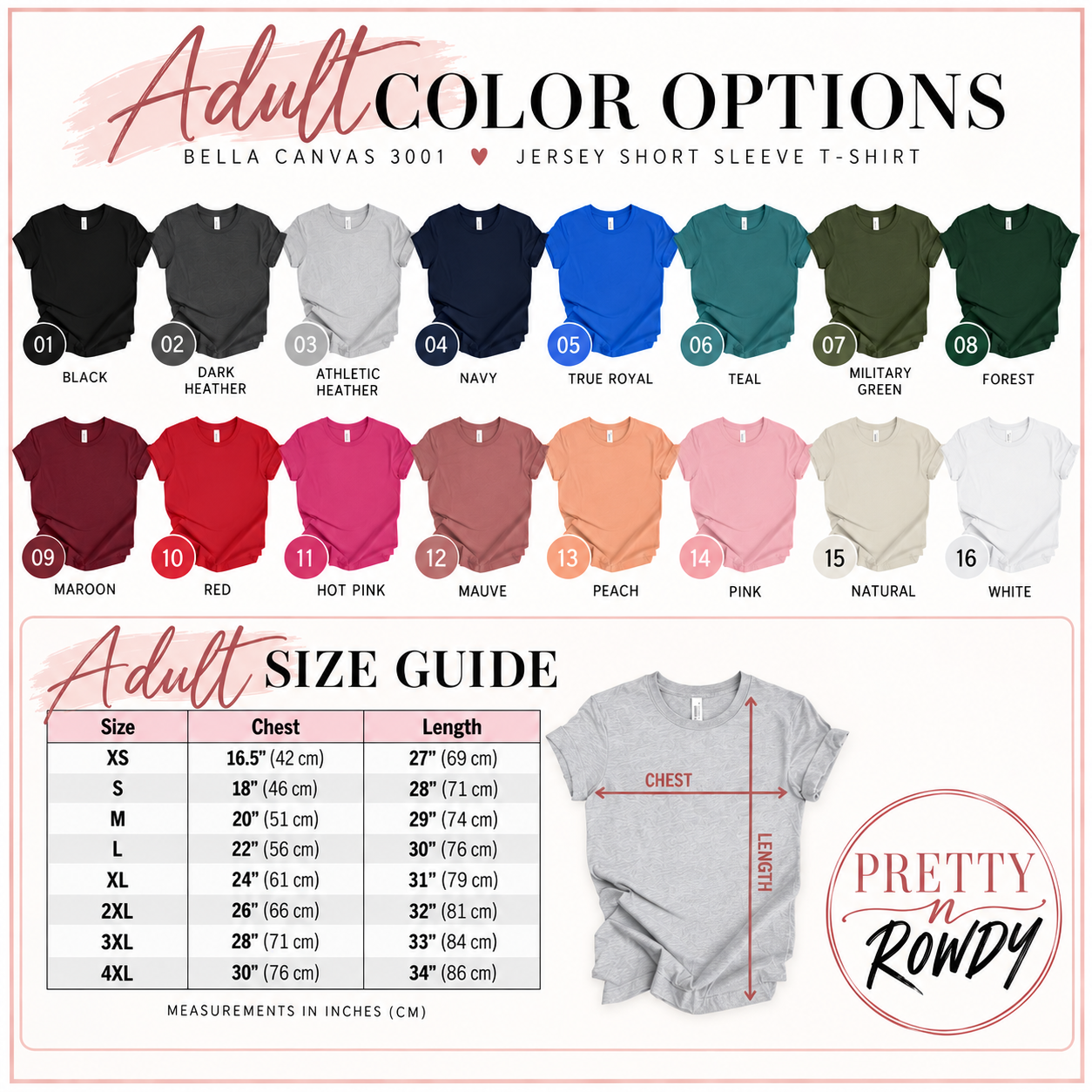- Adult Color & Size Chart - Bella Canvas 3001.png