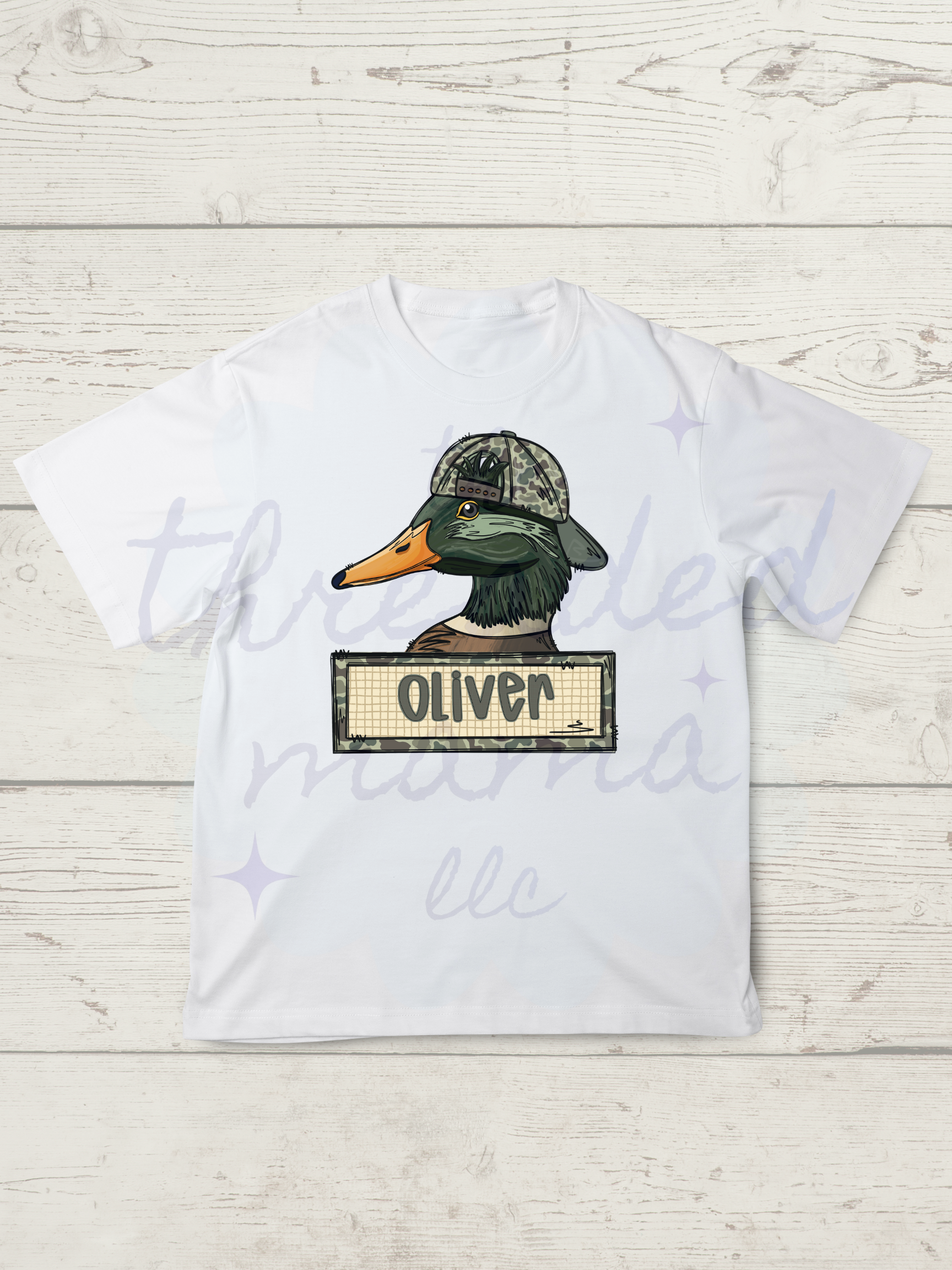 Duck + Backwards Hat Name Tee