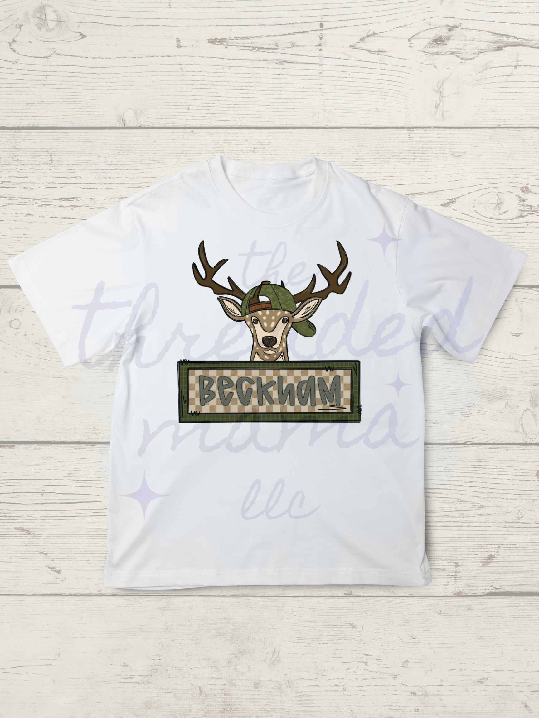 Buck Backwards Hat Name Tee