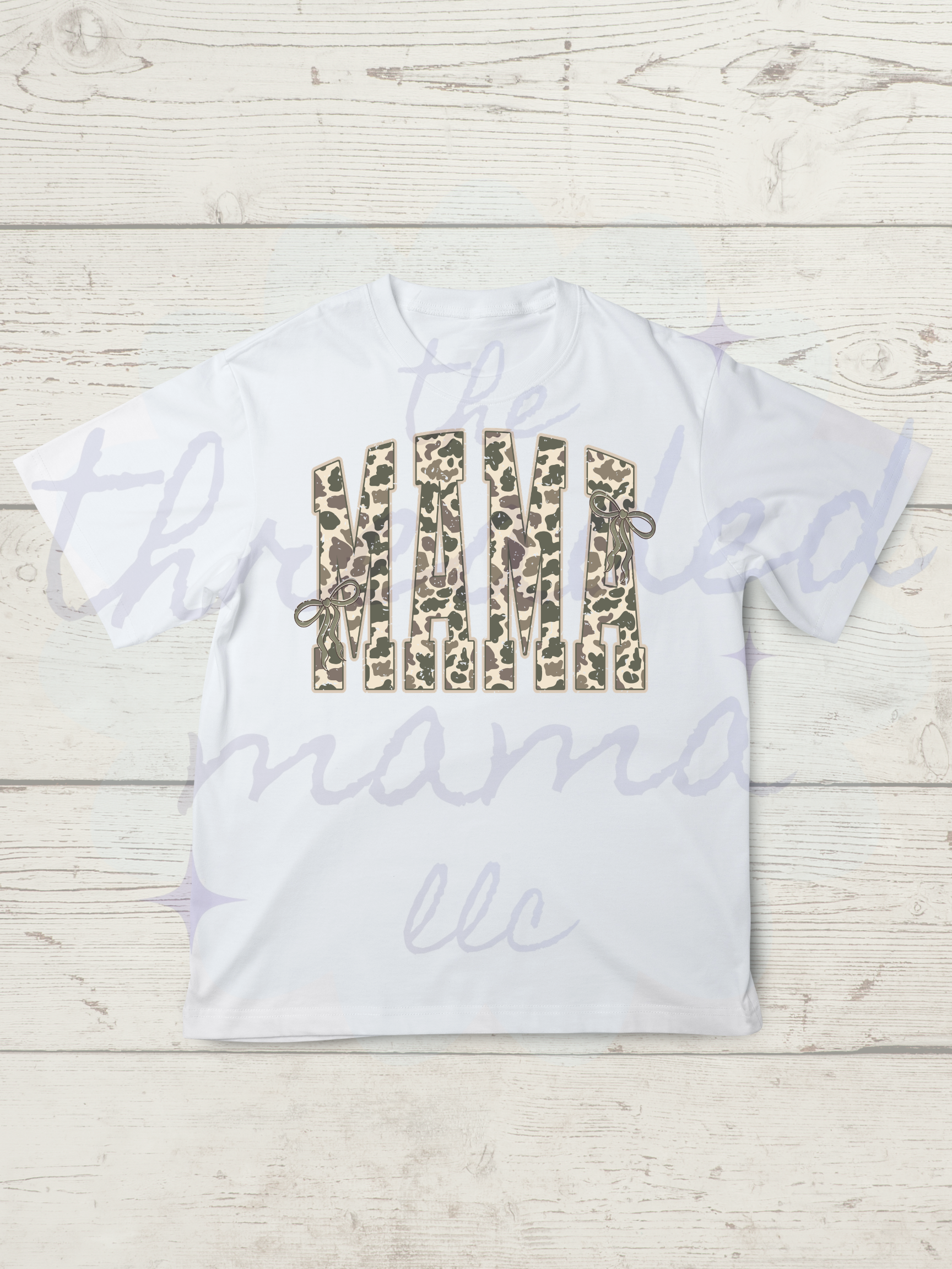 Duck Camo Mama + Bow Tee