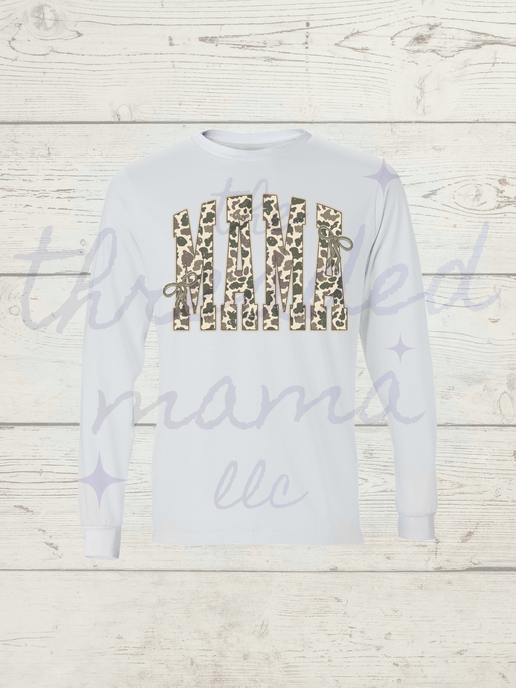 Duck Camo Mama + Bows Longsleeve