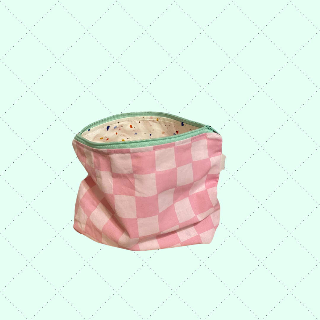 Pink Checker Everything Bag