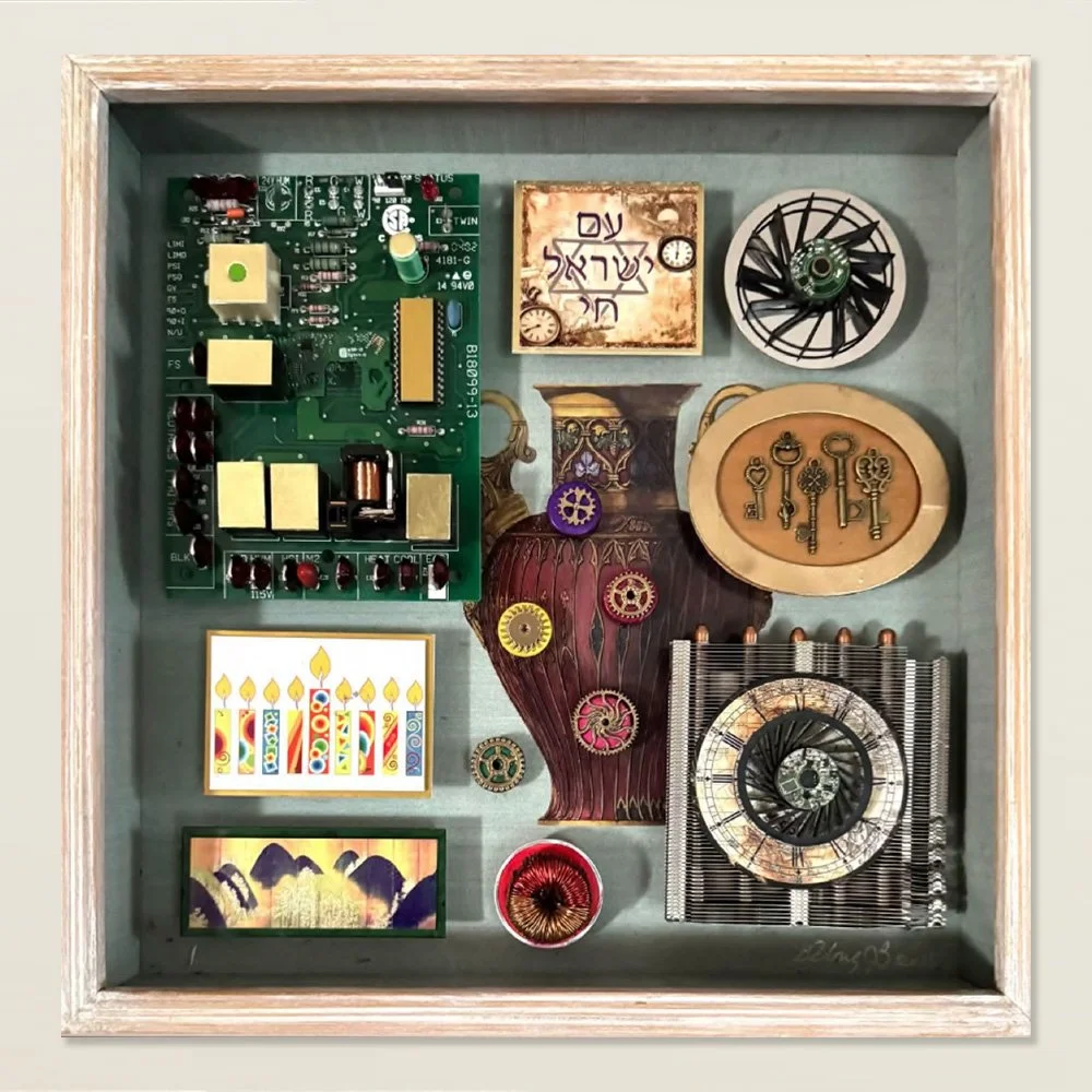 Césarée - 2026 - Mixed media over canvas - 13x13"