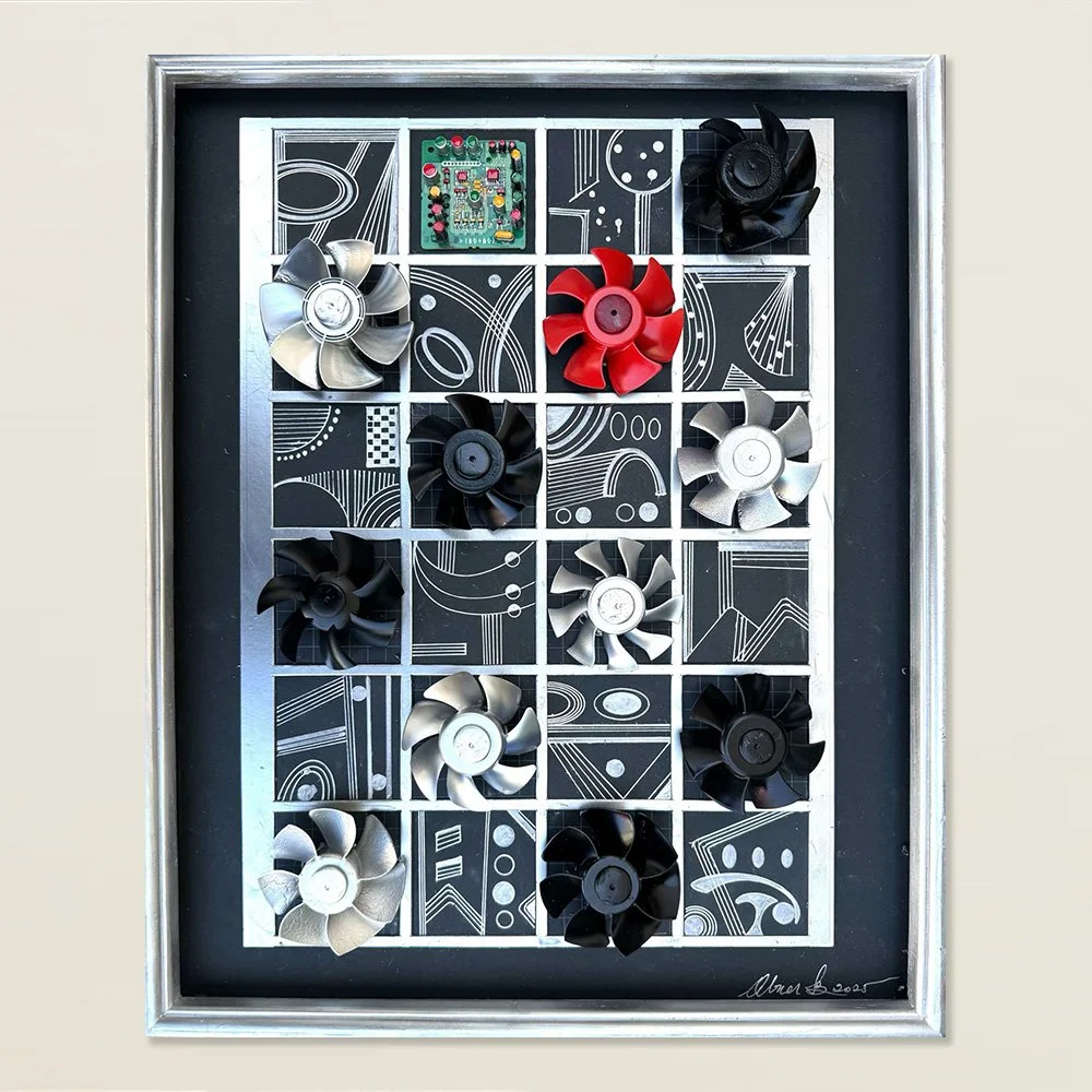 Turbine Tactics - 2026 - Mixed media over canvas - 16x20"