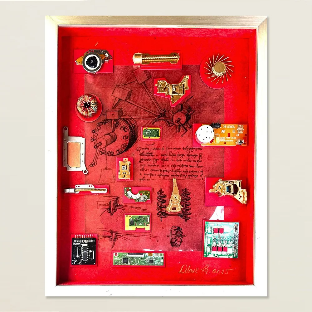 Da Vinci Algorithm - 2026 - Mixed media over canvas - 10x14"