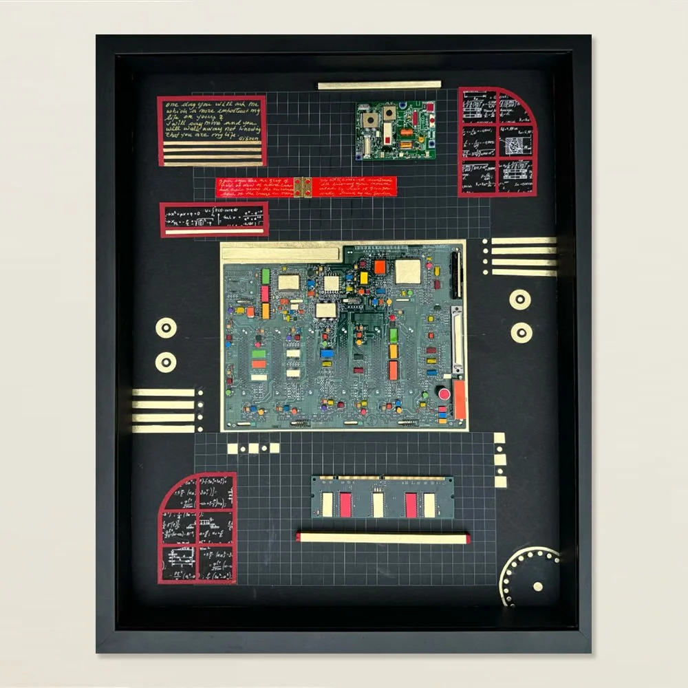 Circuit Chronical - 2026 - Mixed media over canvas - 16x20"