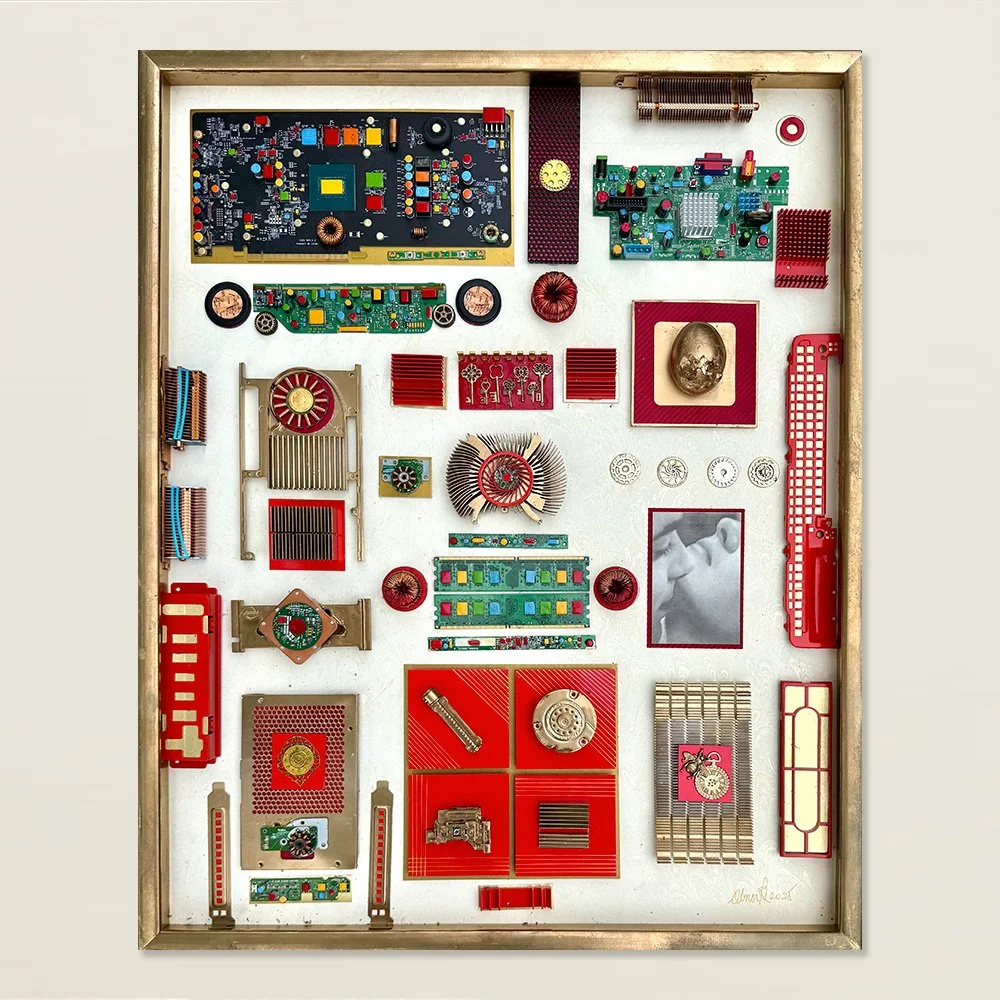 Sentient Assemblage - 2026 - Mixed media over canvas - 23x29"