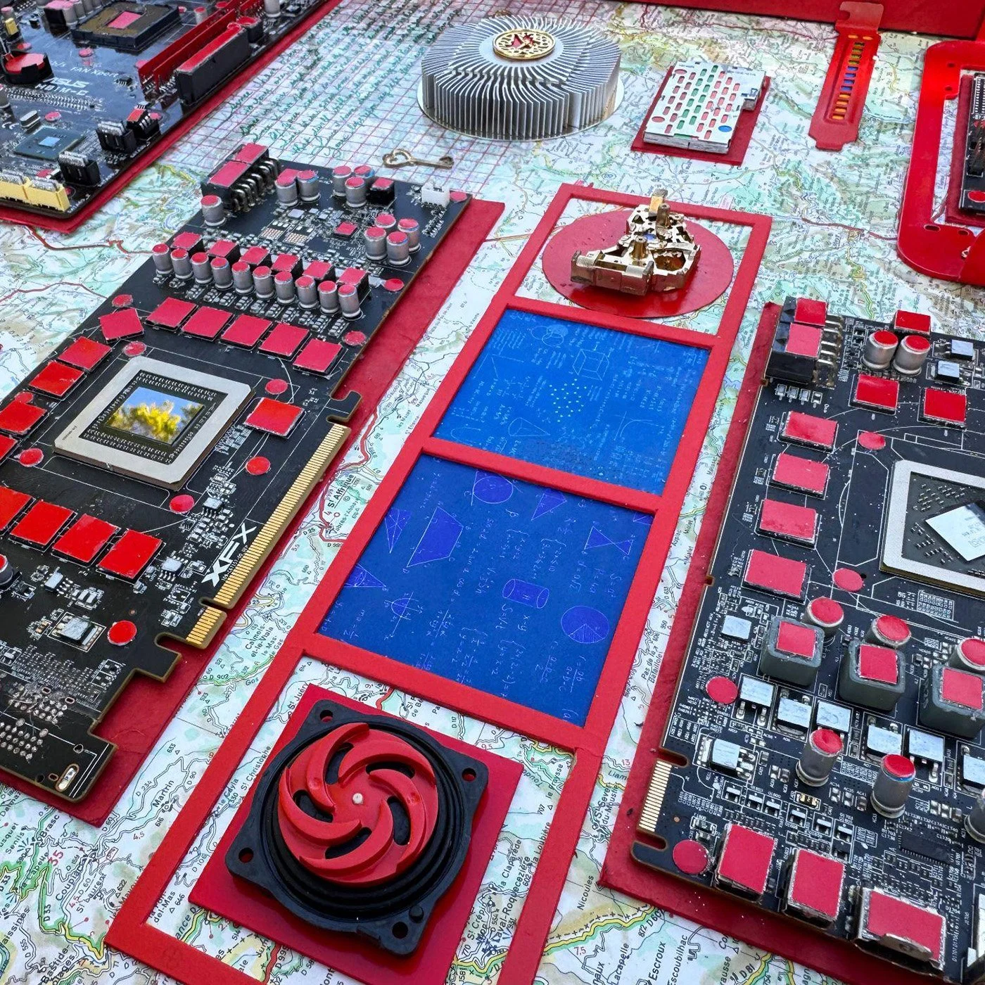 Blueprint of time: Art series where circuits meet imagination.