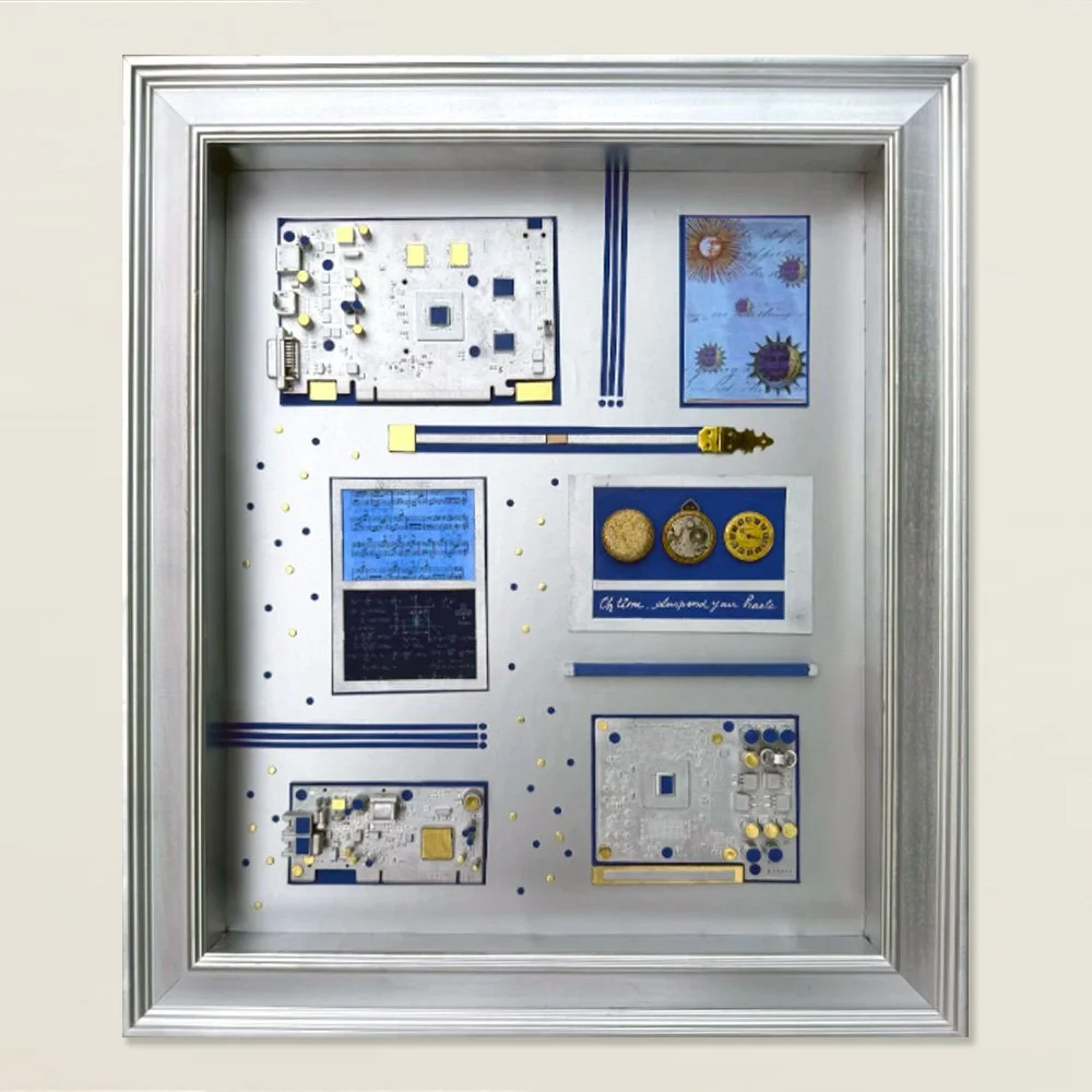 Silicon Serenade - 2026 - Mixed media over canvas - 16x20"
