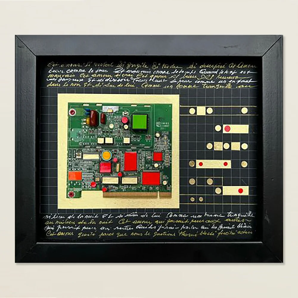 Silicon Stories - 2026 - Mixed media over canvas - 8x10"
