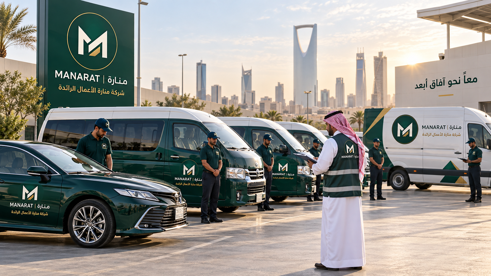 MANARAT corporate cars and vans fleet in Riyadh