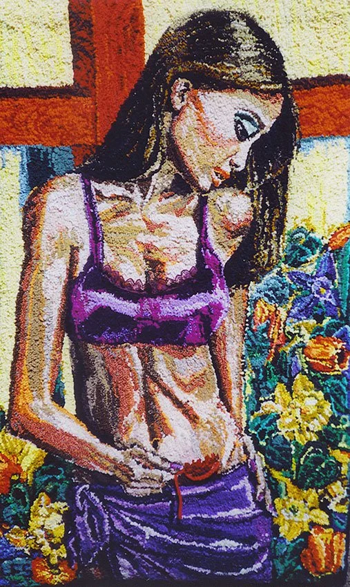 No More Scars, 2001, discarded clothing 58 x 36 in