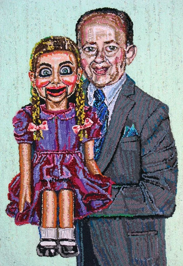 Daddy's Dummy, 2008, discarded clothing, 45 x 28 in