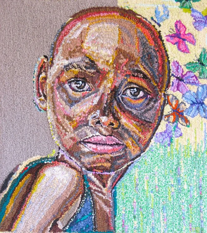 Refugee Never Free, 2011, discarded clothing, 26 x 24 inches