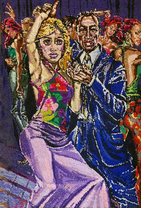 Dance of Hope and Despair, 2002, discarded clothing, 60 x 40 inches
