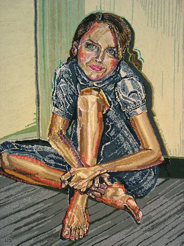 My Own Two Feet, 2013, discarded clothing, 46 x 36 inches