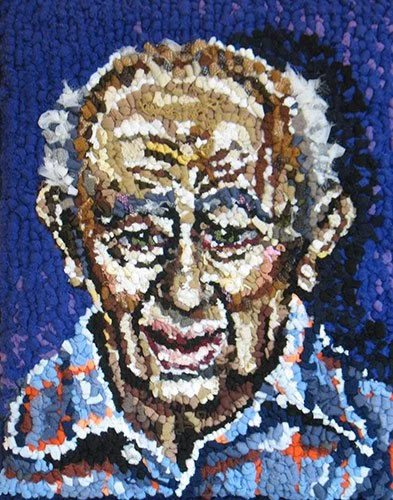 Ben (Woe is He), 2003, discarded clothing, 11 x 9 inches