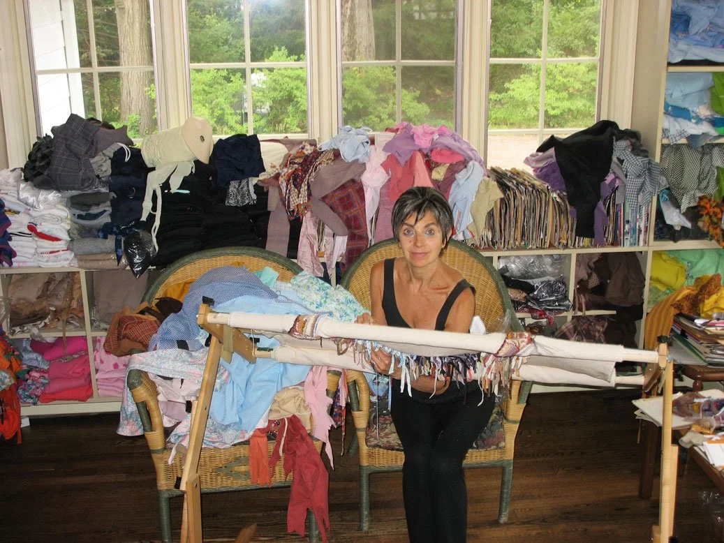 Linda Friedman Schmidt Working in Studio 2014