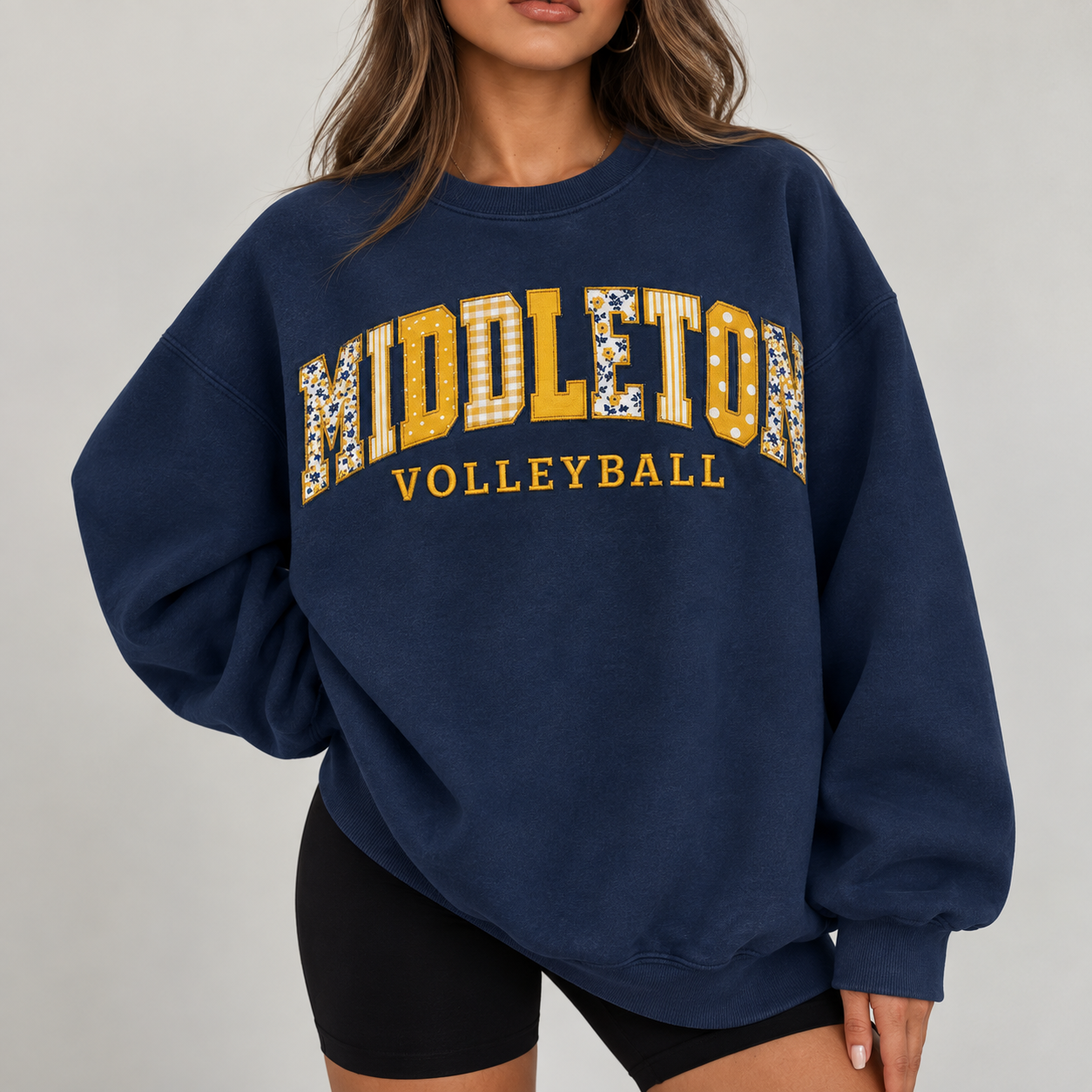 Floral Middleton Volleyball Crewneck