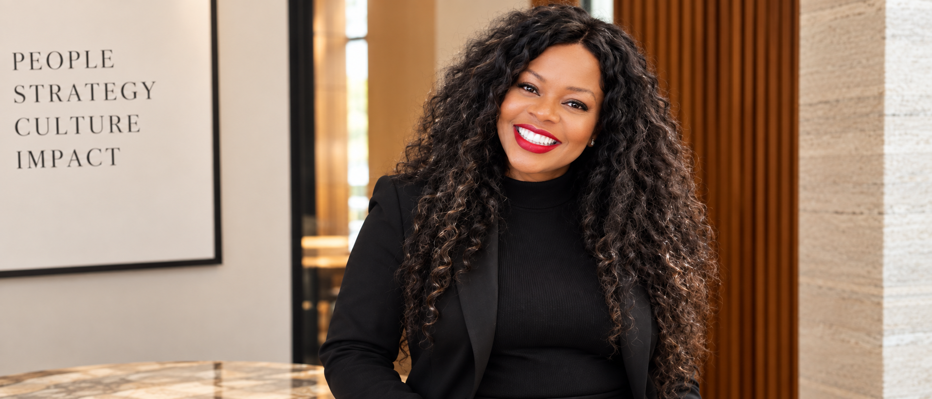 Dr. Tannya Jenkins smiling in a professional setting, representing executive leadership and people strategy.