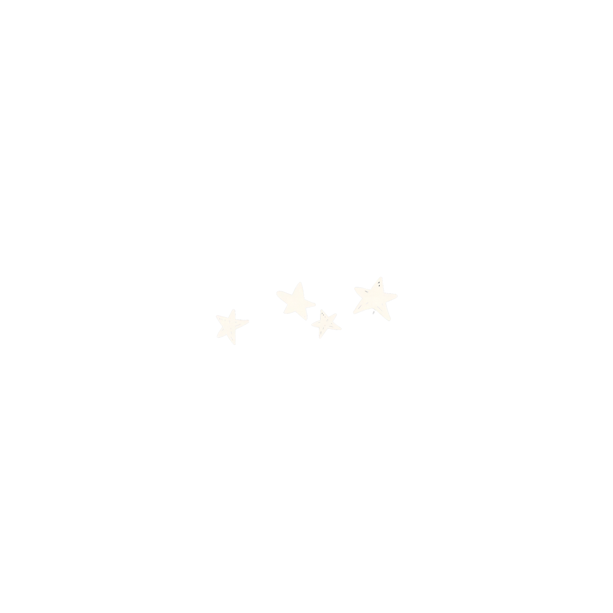 Decorative black Christmas tree with white stars at the bottom.