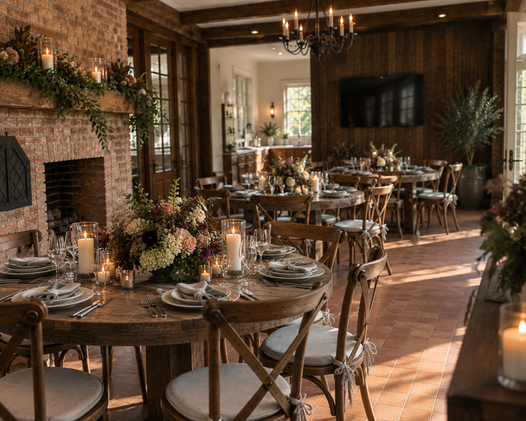 Outdoor ceremony space at The Gathering House
