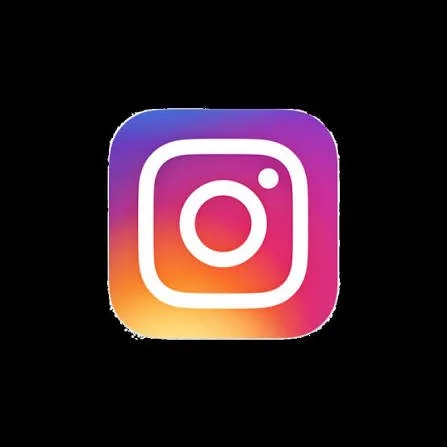 Instagram logo with a colorful gradient background.