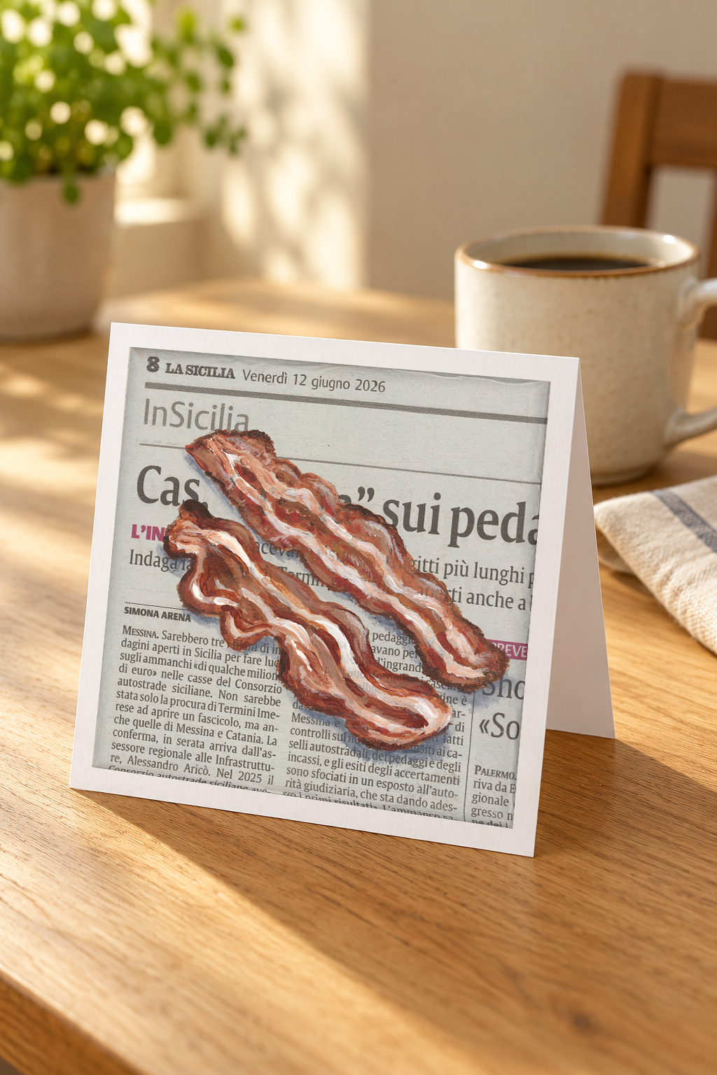 Bacon Greeting Card on Breakfast Table.png