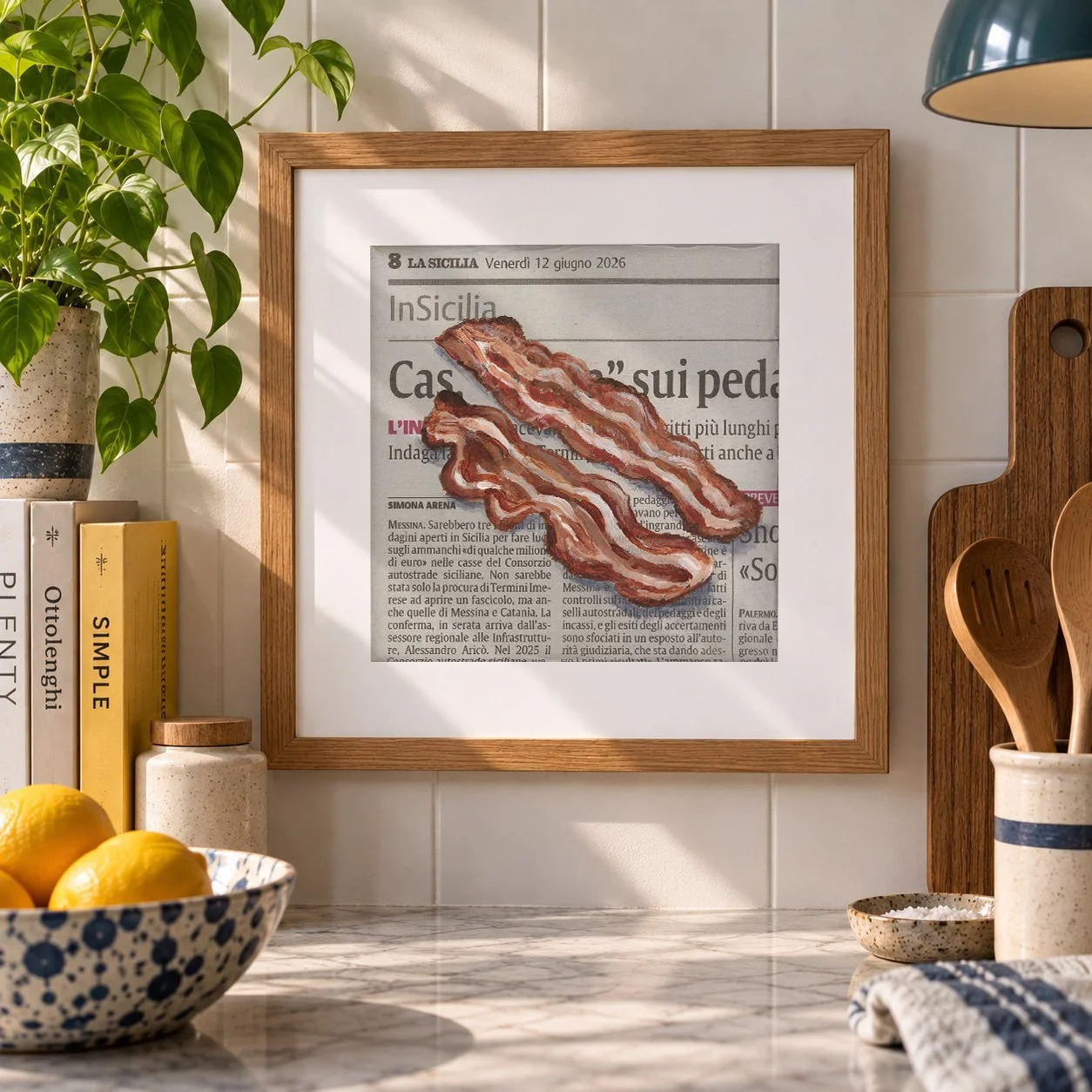 Bacon - 8x8 Giclée Art Print