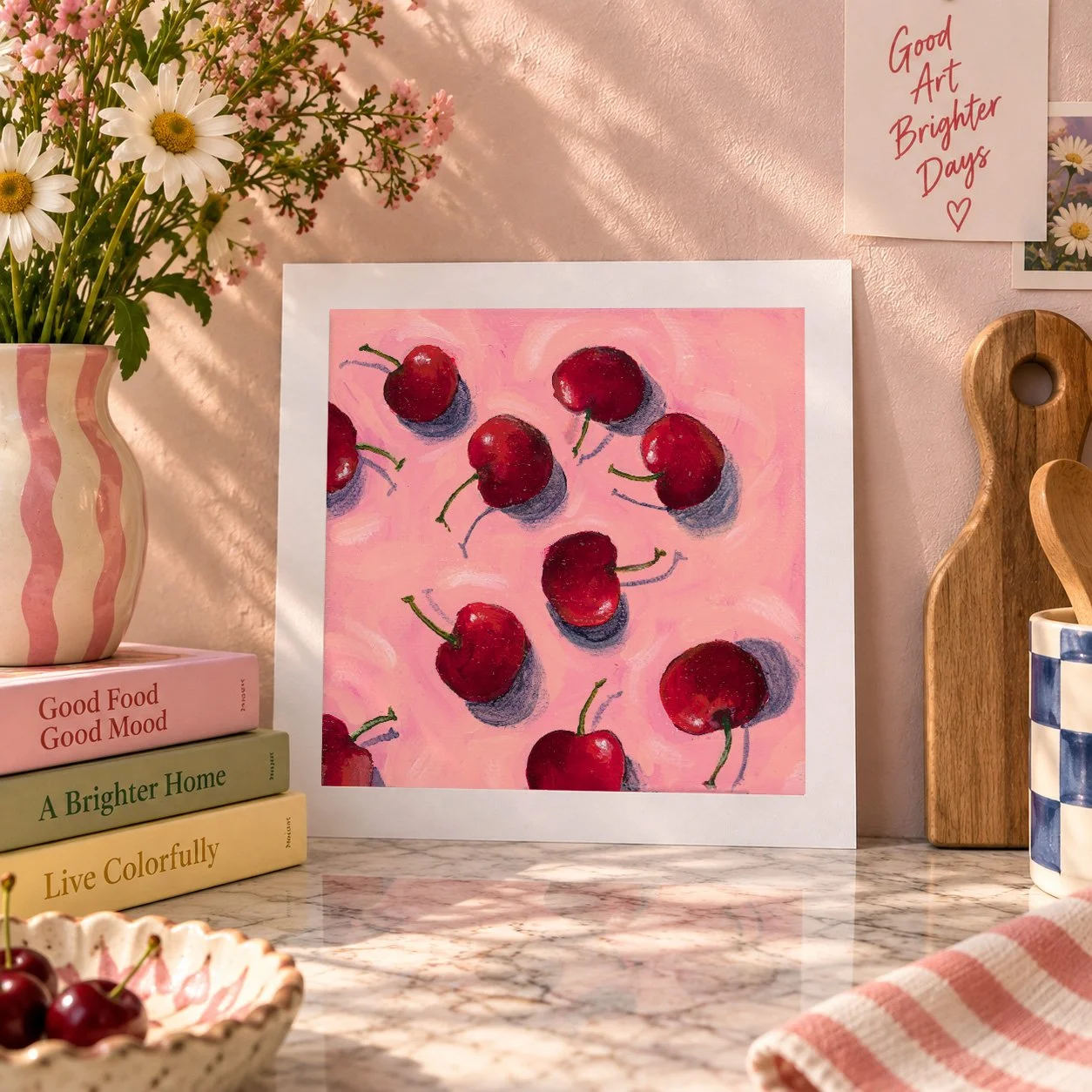 CherriesPink_Print_unframed_5x5_8x8.jpg