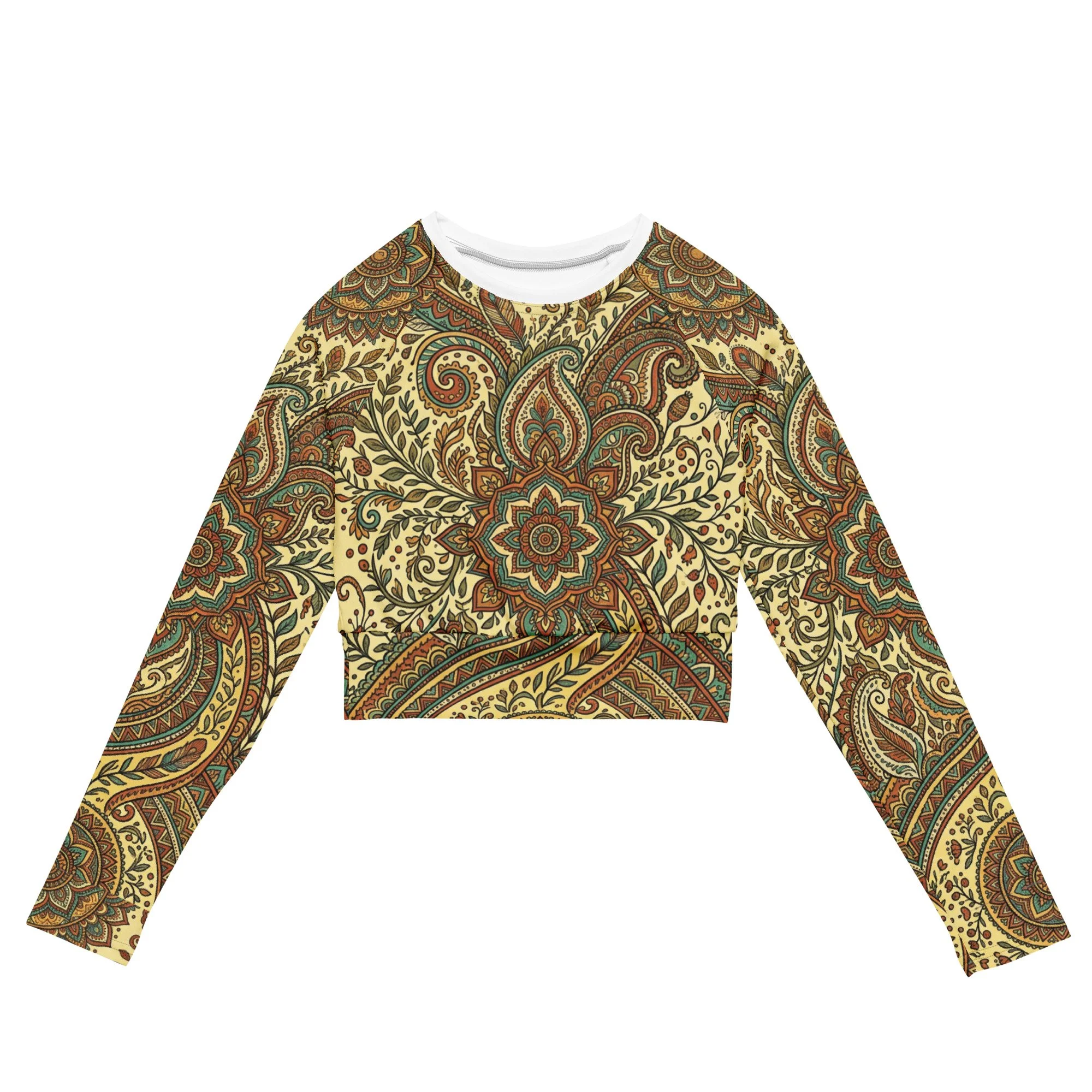 Long-sleeve crop top