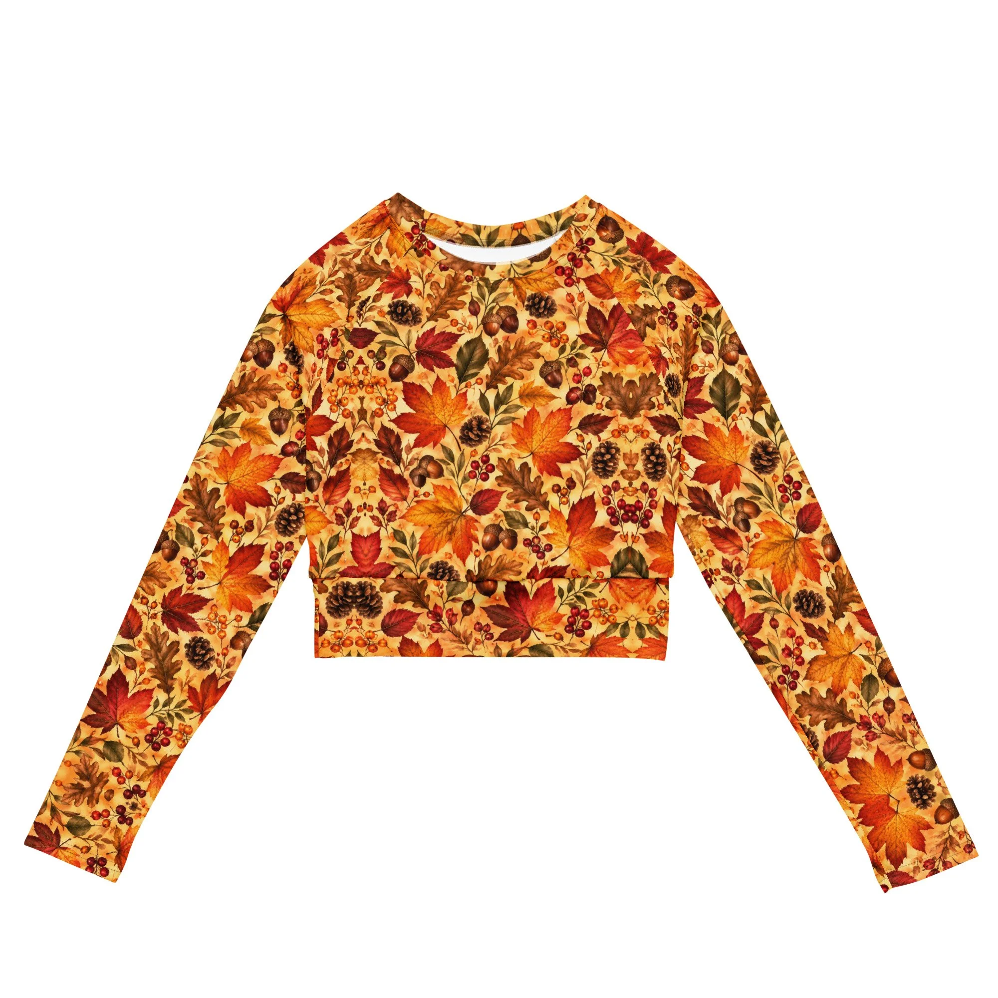 Long-sleeve crop top