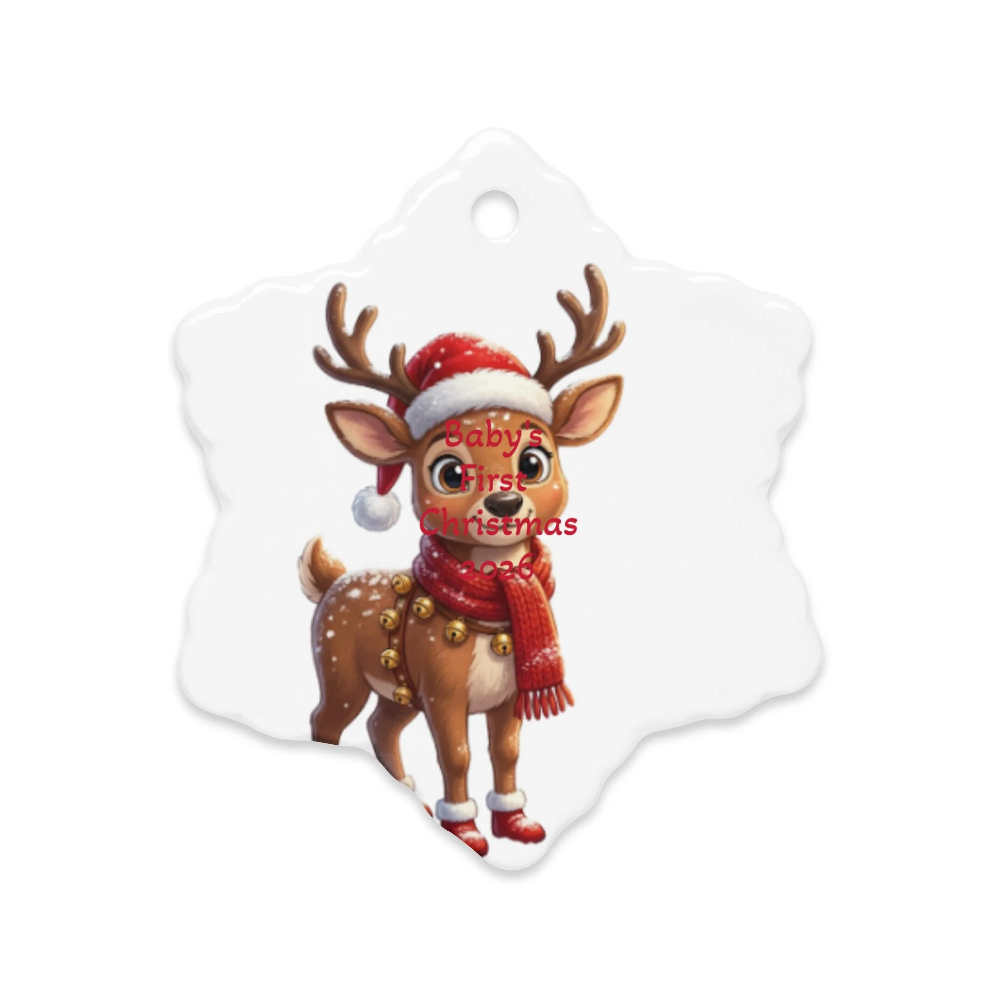 Double-sided ceramic ornaments heart