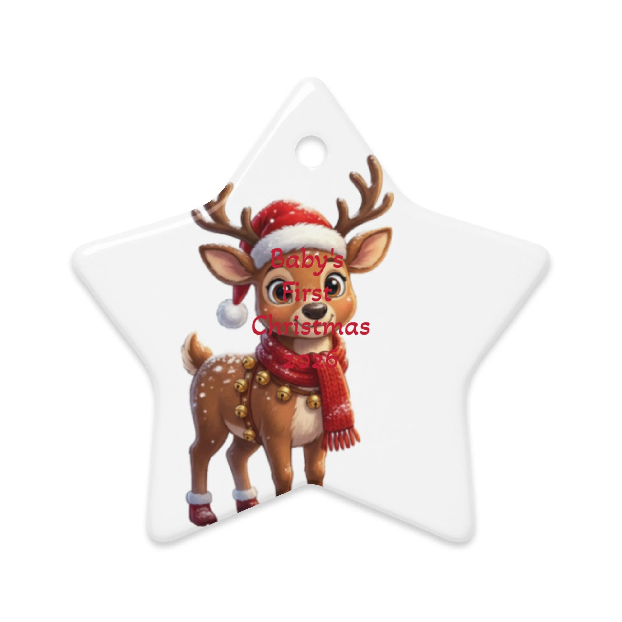 Double-sided ceramic ornaments heart