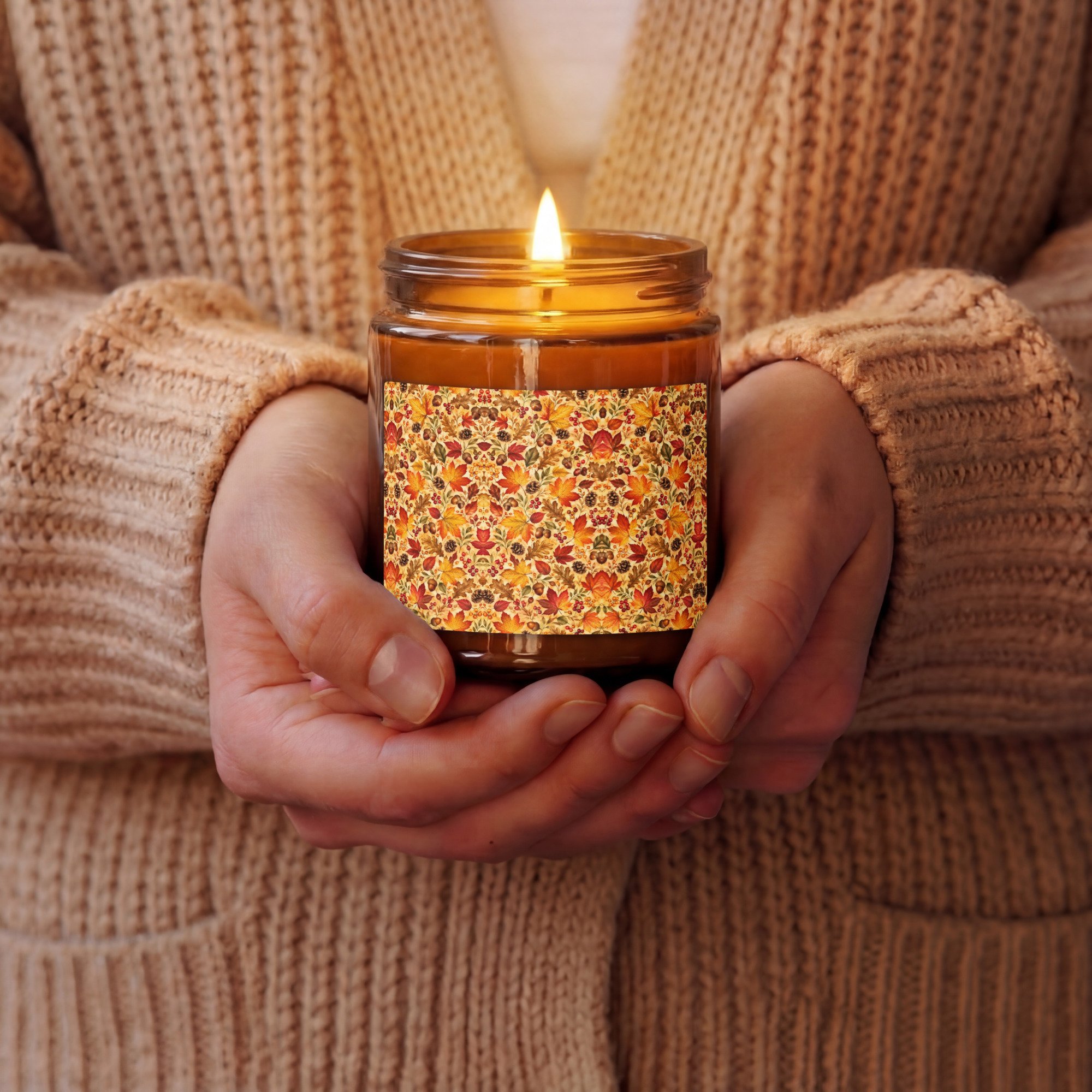 Amber jar soy candle