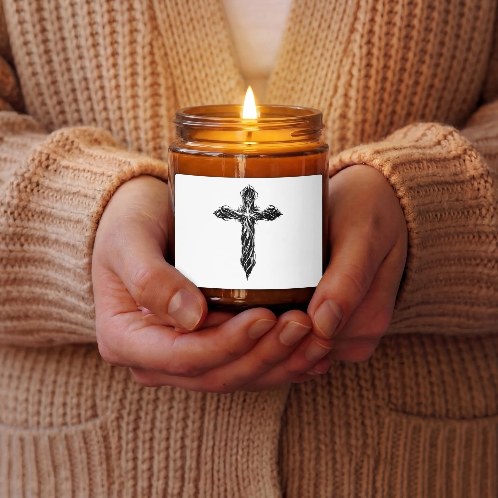 Amber jar soy candle