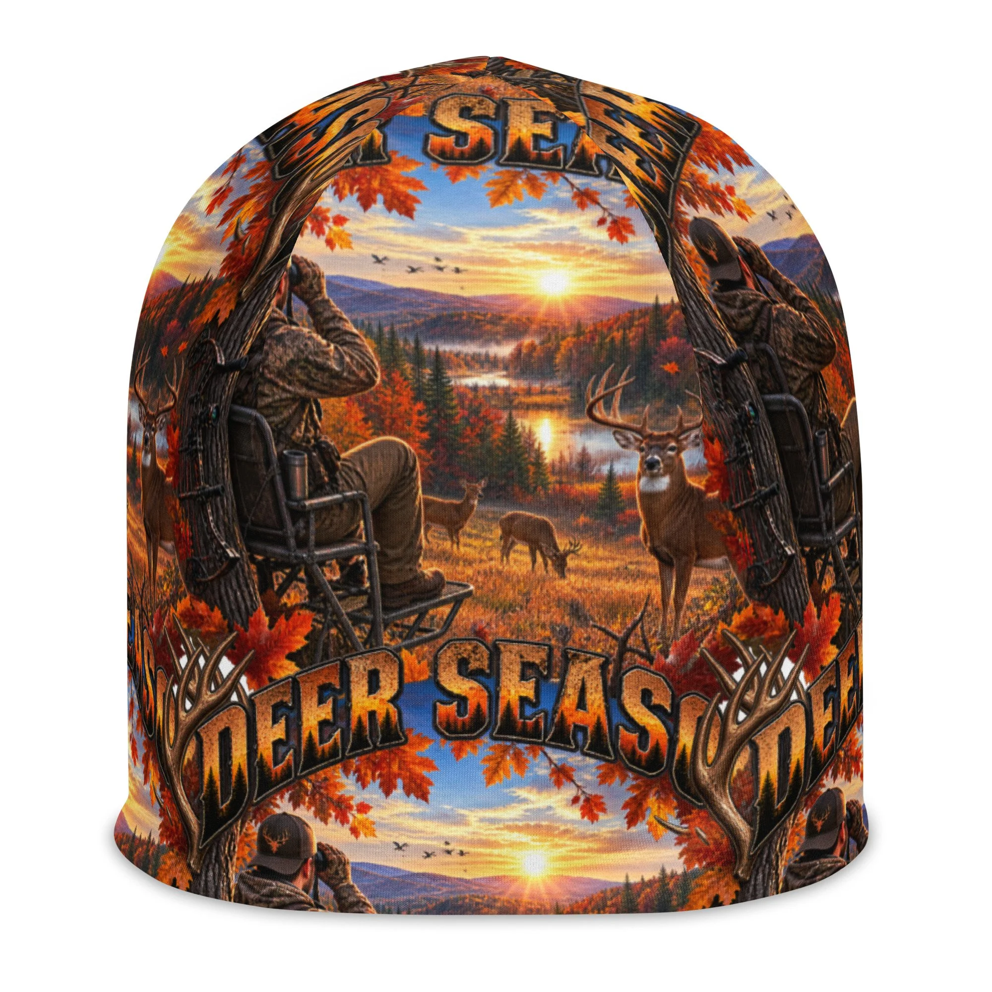 Men All-Over Print  Beanie - Avid Deer Hunter