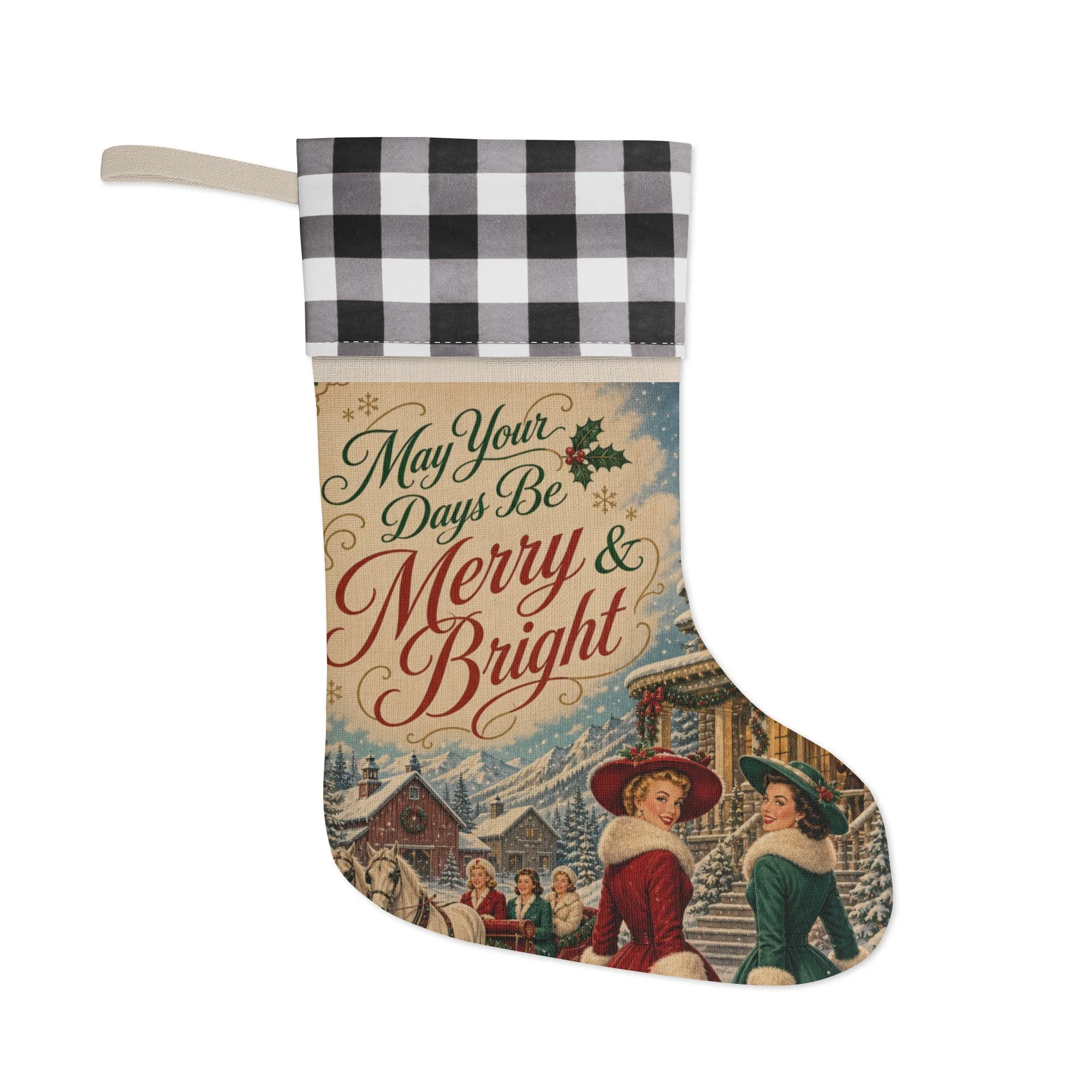 Rustic Christmas stocking
