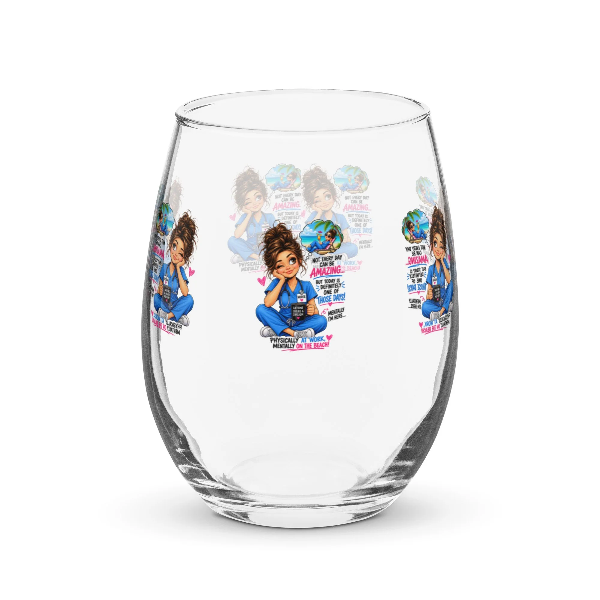 Stemless wine glass