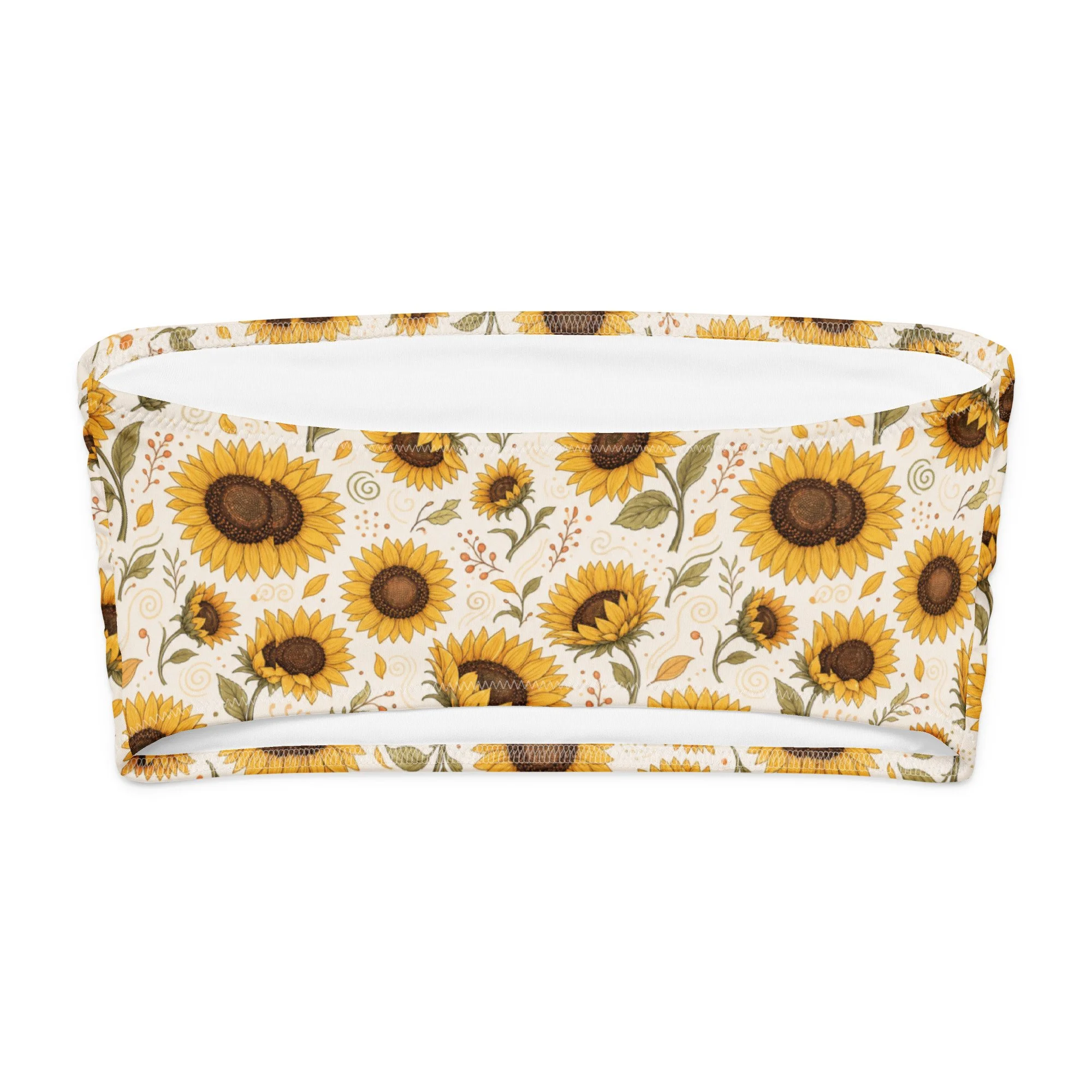 Bandeau bikini top-Sunflower