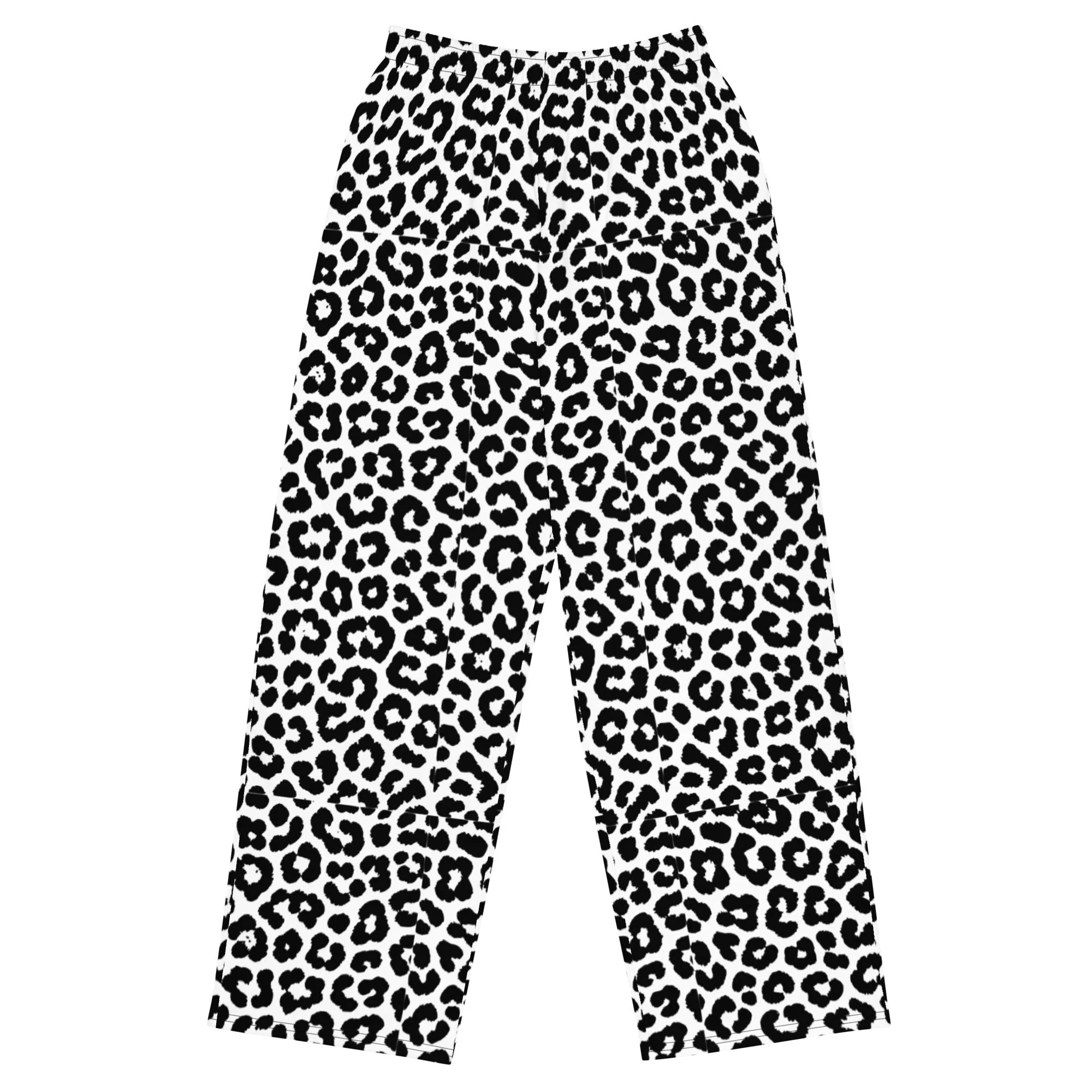 All-over print unisex wide-leg pants-leopard