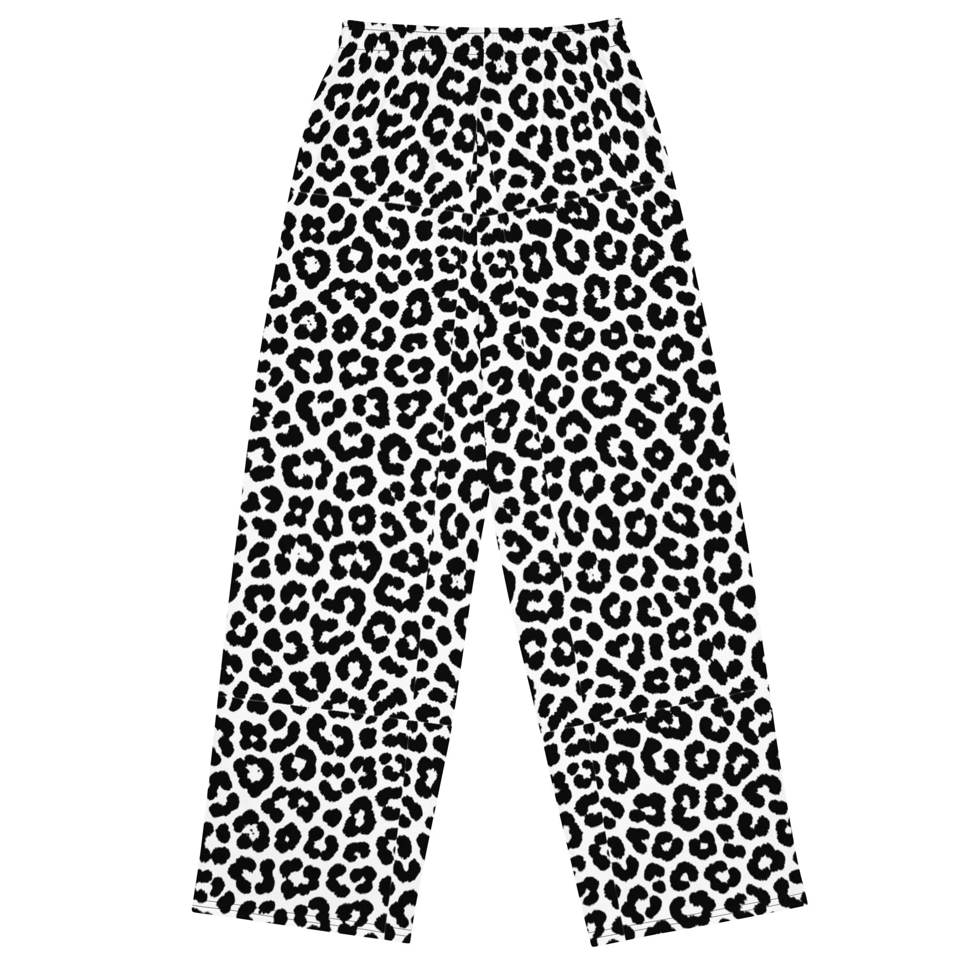 All-over print unisex wide-leg pants-leopard