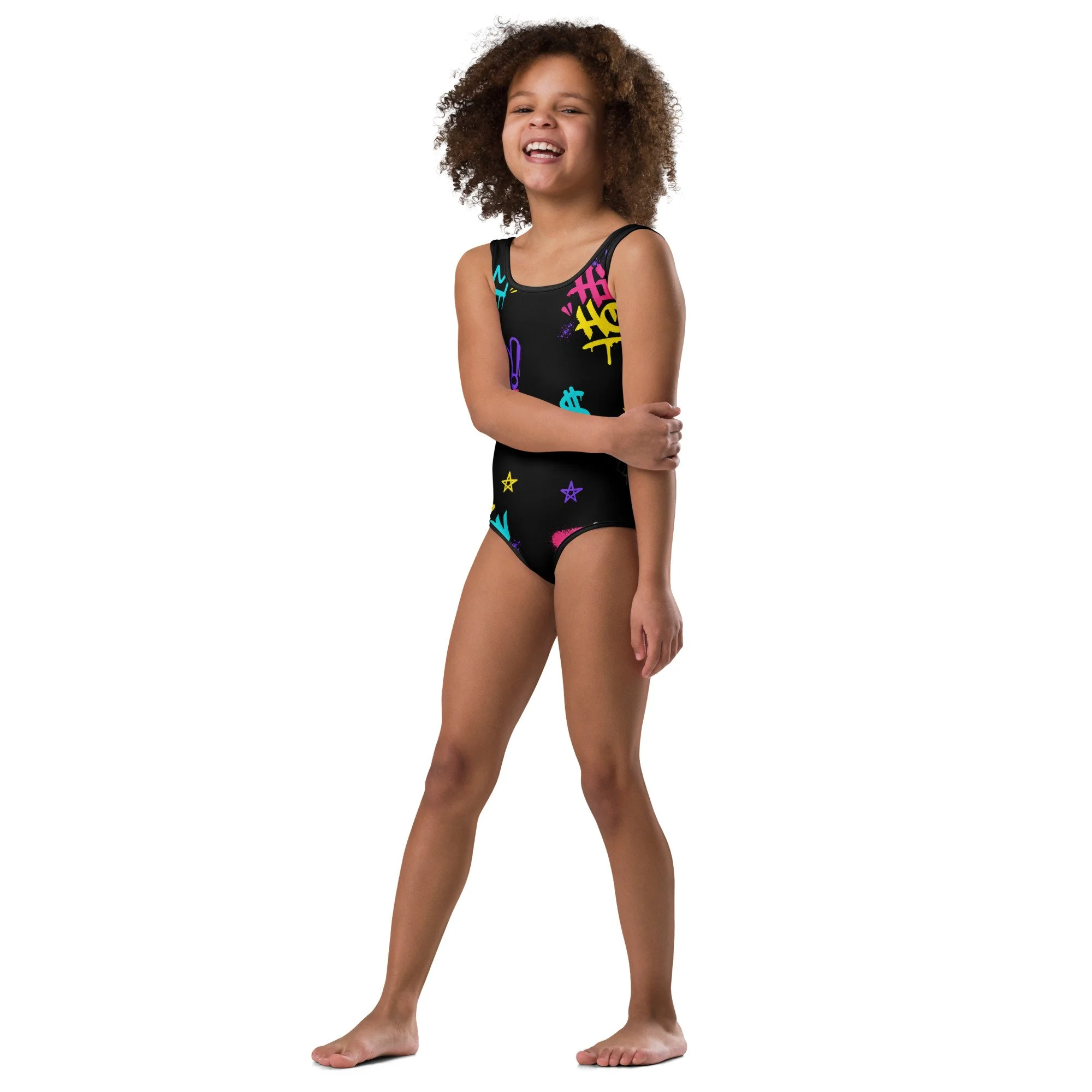 All-Over Print Kids Swimsuit-Hip Hop Kids