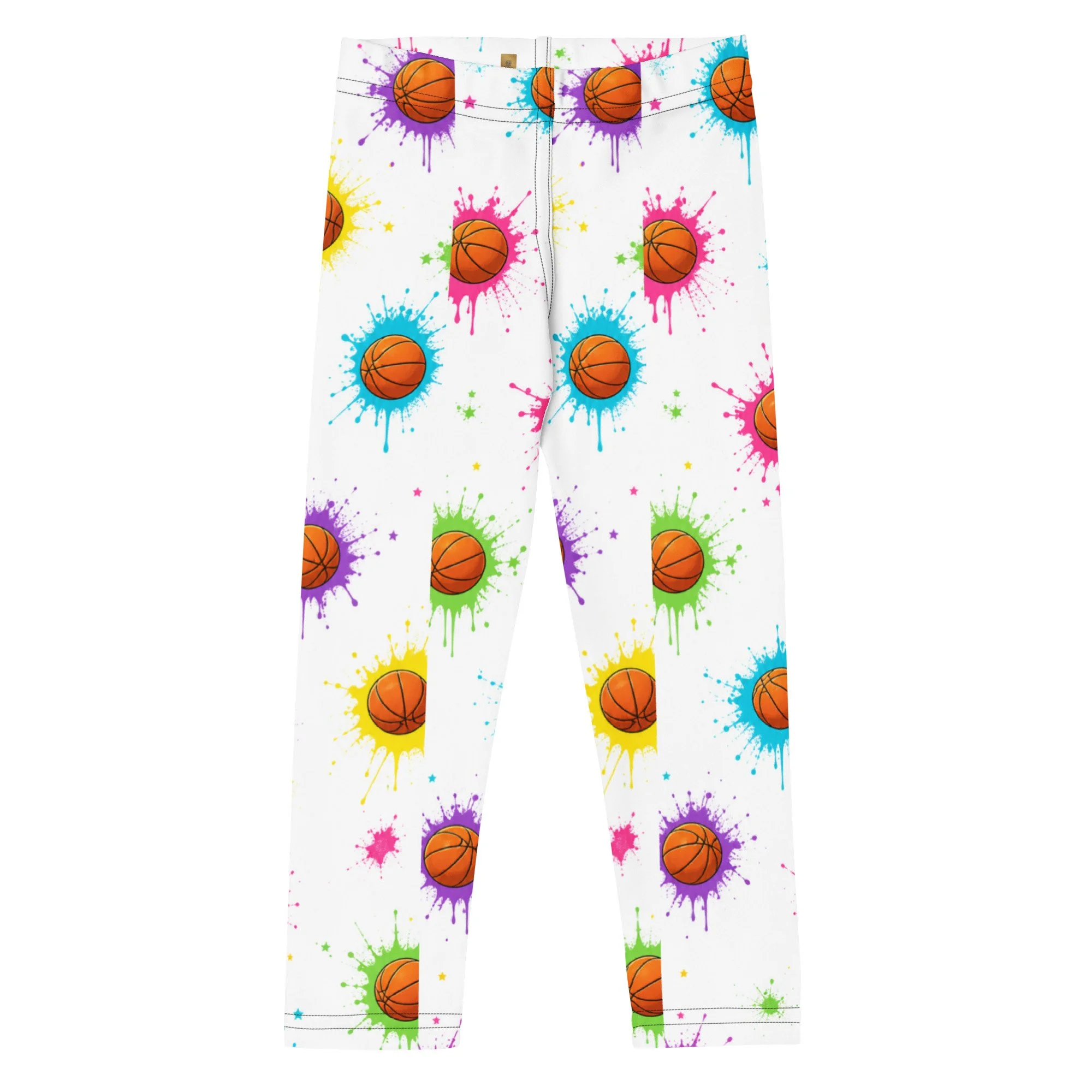 Kid's Leggings-Basketball Splash