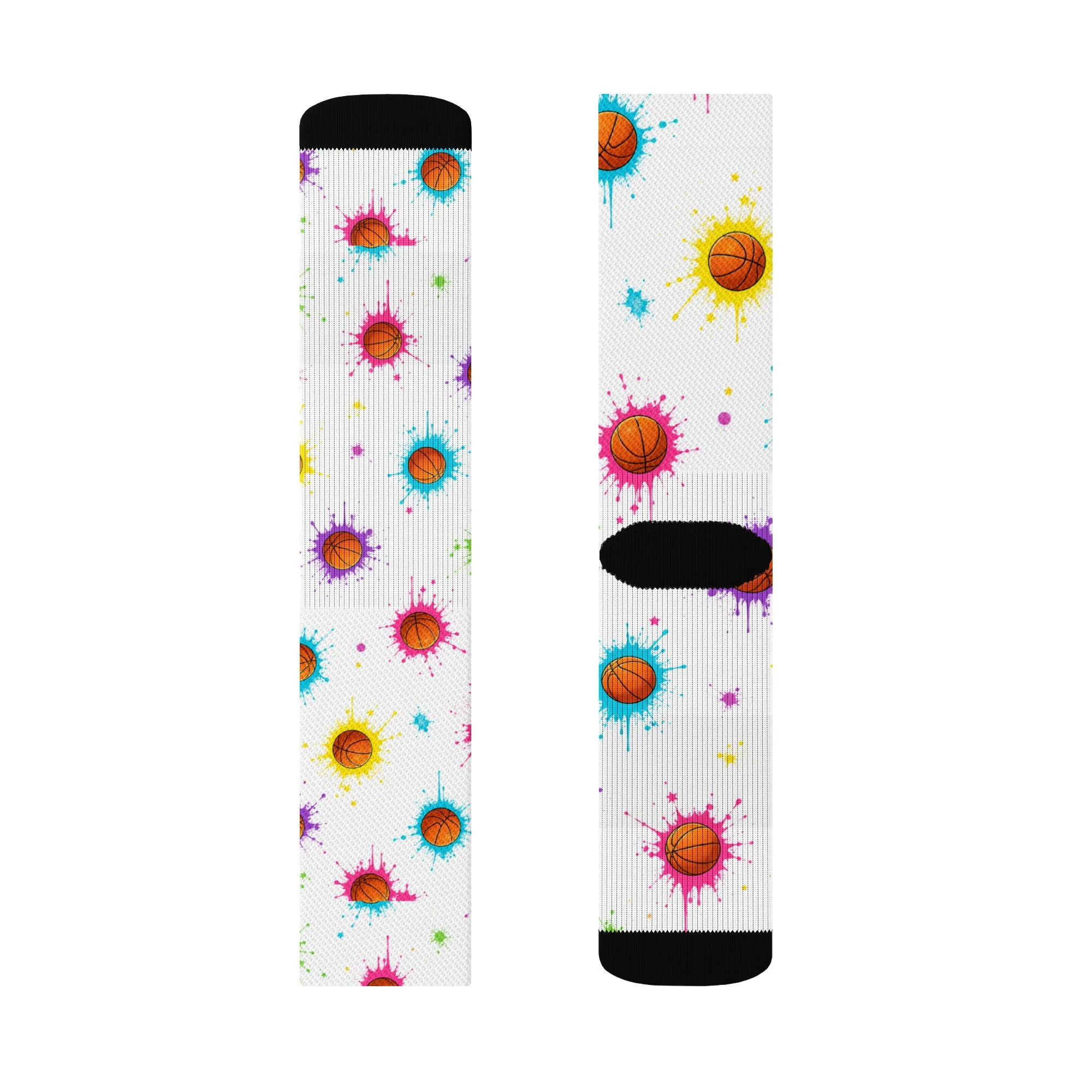 Crew socks-Basketball splash