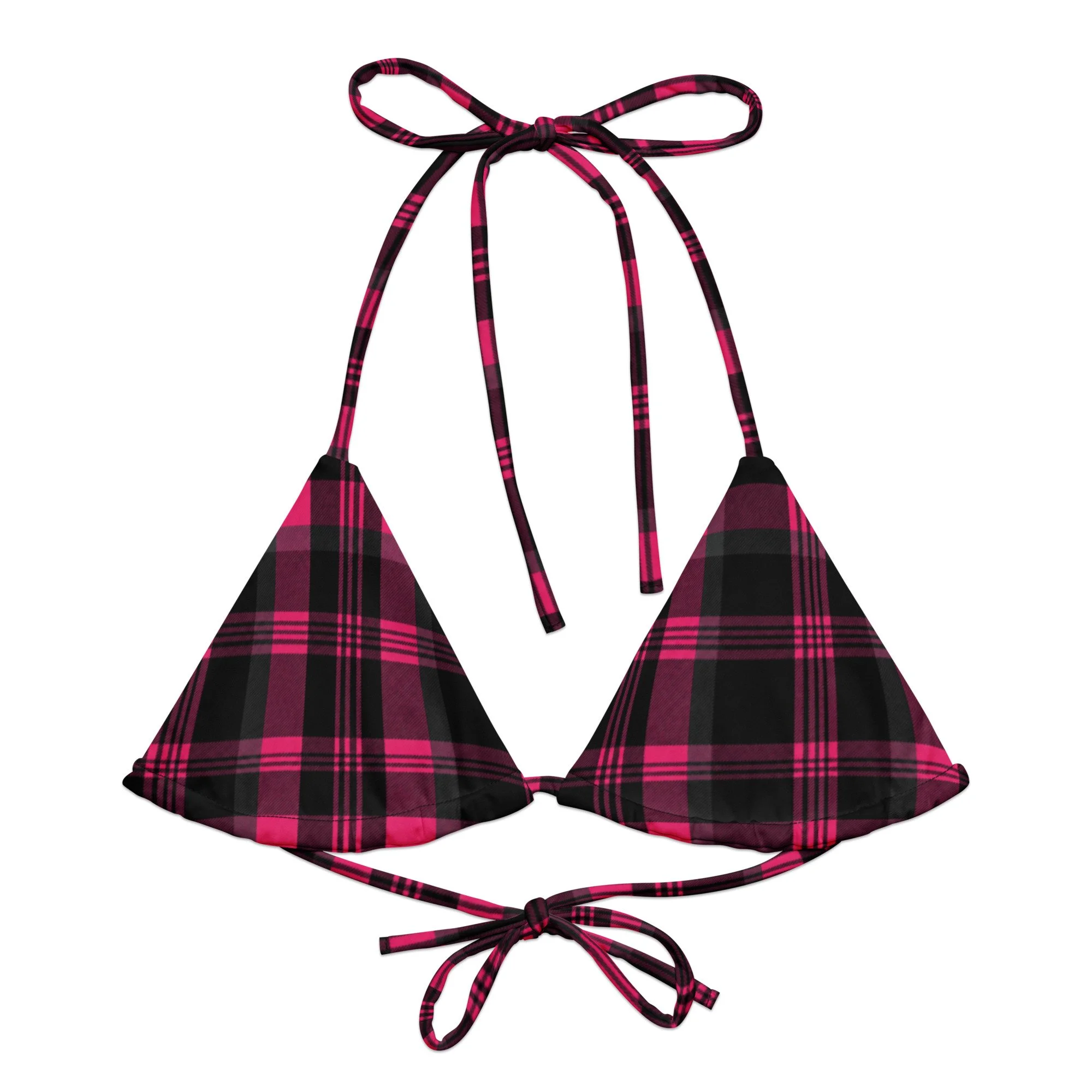 All-over print string bikini top