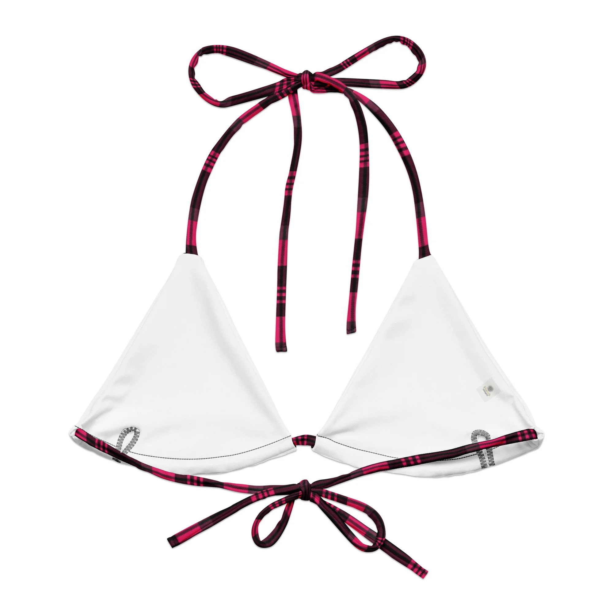 All-over print string bikini top